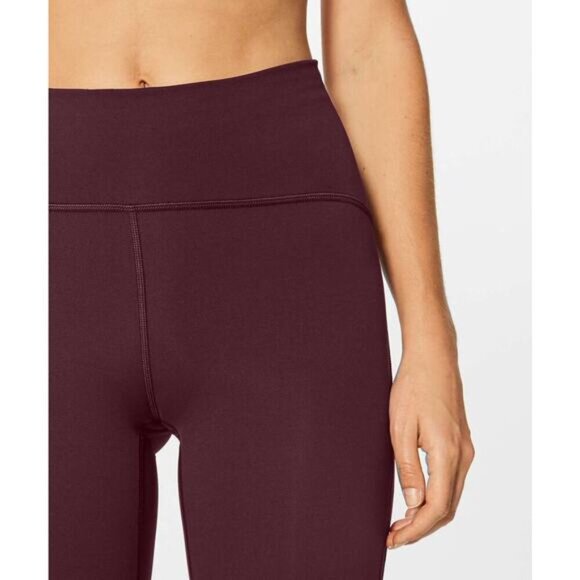 LULULEMON Train Times Crop 17" Size 4 Garnet - Picture 2 of 8